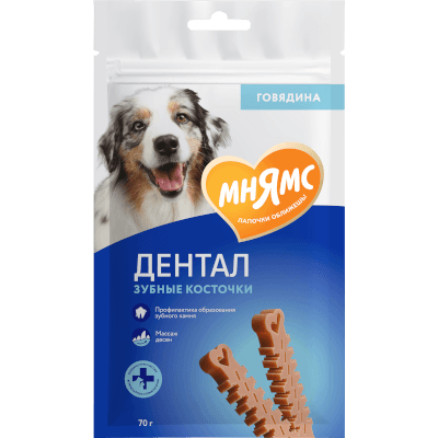 Мнямс Dental Лакомство для собак зубные косточки 70г