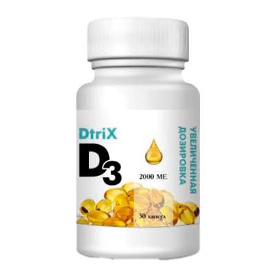 Детрикс/Dtrix Витамин Д3 2000 МЕ капс. 450мг №30