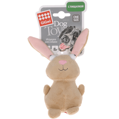 Гигви Plush Friendz Игрушка для собак кролик с пищалкой 16см(75053) Гигви Plush Friendz Игрушка для собак кролик с пищалкой 16см(75053)