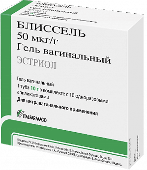 Блиссель гель ваг. туба 50мкг/г 10г (в комплекте с аппликаторами №10)