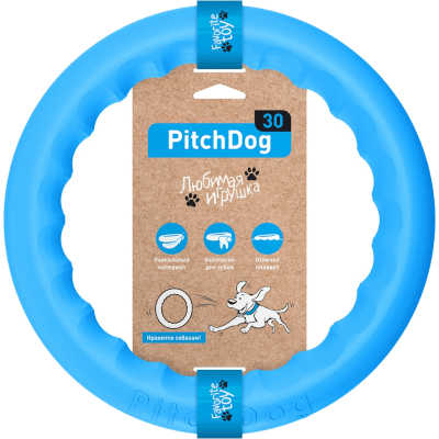 ПитчДог/Pitch Dog Игрушка для собак кольцо игровое для аппортировки голубое 28см ПитчДог/Pitch Dog Игрушка для собак кольцо игровое для аппортировки голубое 28см