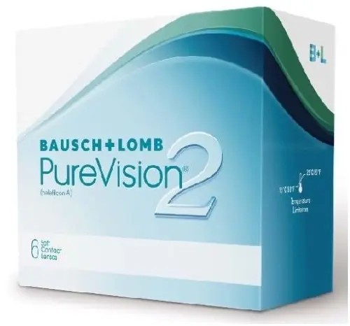 Линзы контактные Pure vision 2 bausch+ lomb bc 8,6 -9,50 №6