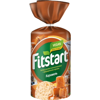 Хлебцы рисовые Фитстарт/Fitstart карамель 100г