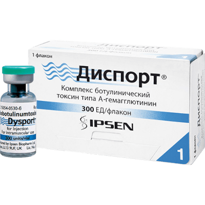 Диспорт лиоф. для приг. р-ра для инъекций фл. 300ЕД №1