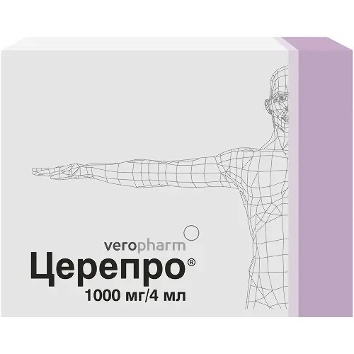 Церепро р-р для в/в и в/м введ. амп. 250мг/мл 4мл №5