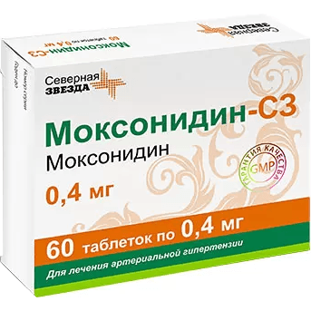 Моксонидин-СЗ табл. п.п.о. 0,4мг №60