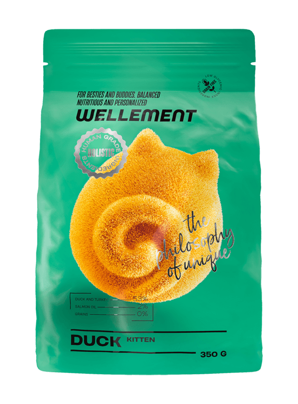 Веллемент/Wellement Корм сухой для котят утка 350г
