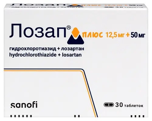 Лозап плюс табл. п.п.о. 12,5мг+50мг №30