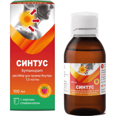 Синтус р-р для приема внутрь 1,5мг/мл 100мл