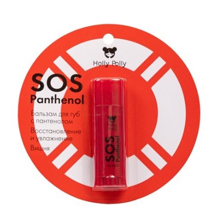 Холли Полли Бальзам для губ sos pantenol вишня 4,8г